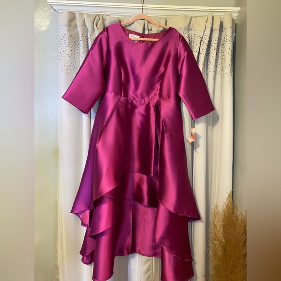 Dresses & Skirts - Brand: EY
Size: 16W, PTP- 22”, Length (front)- 22” (back)- 54”
Color: Fuschia